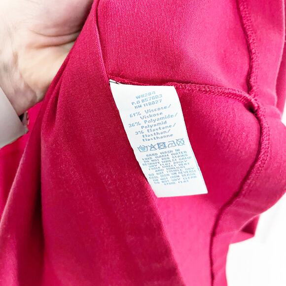 Boden Jeweled Neckline Red Ponte Knit Sheath Dress - Picture 5 of 7